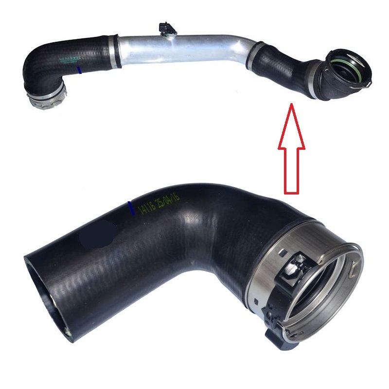 e60 turbo i̇nterkol hortumu üst m57 dizel 11617799401-1