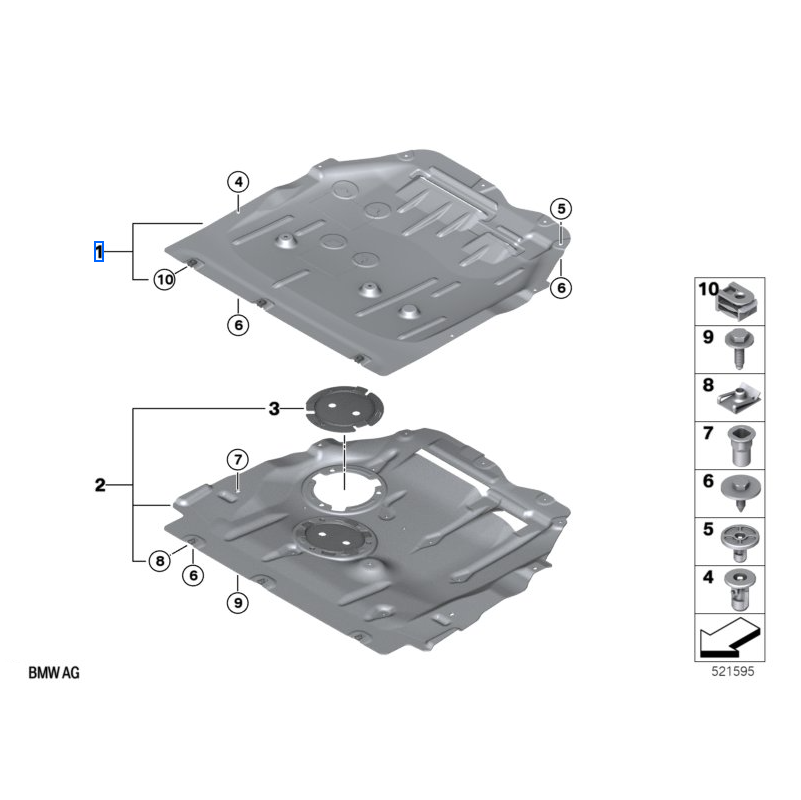 u11 motor alt muhafazası 51758498395